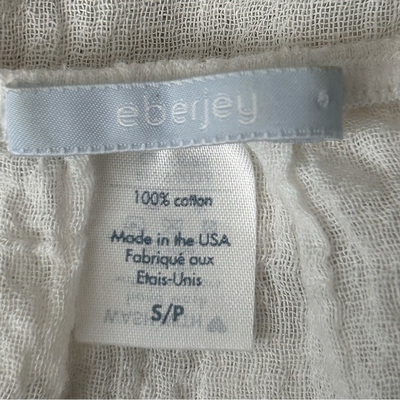 Eberjey 100% Cotyon White Tunic Blouse, size Small - Picture 6 of 9
